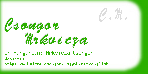 csongor mrkvicza business card